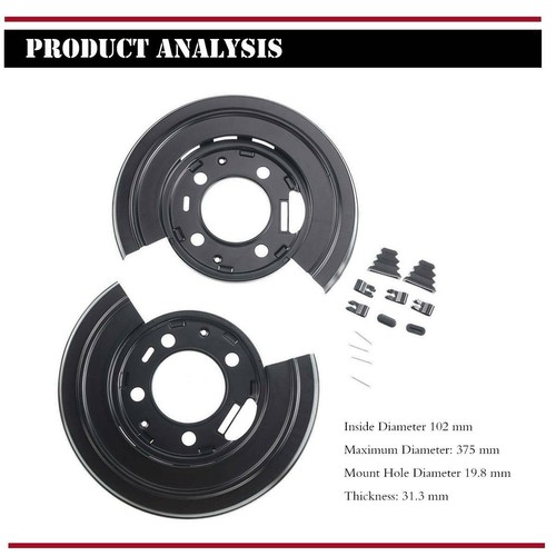 Pair Left & Right Brake Plates Dust Shield for Ford F250 F350 F450