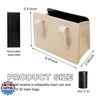 Yourkar Car Trash Can, Foldable Waterproof Leather Car Garbage Organizer Holder, Automotive Mini Dustbin Container with One Roll Trash Bag, Universal Interior Car Accessories (Beige)