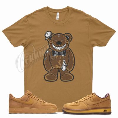 Wheat TEDDY T Shirt for N Wheat Air Force 1 4 6 13 Dunk SB Mocha Flax