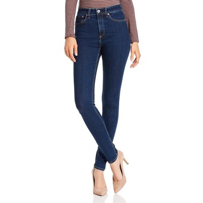 

Женские джинсы скинни до щиколотки цвета синего денима Rag - Bone  BHFO 3532, Marine blue
