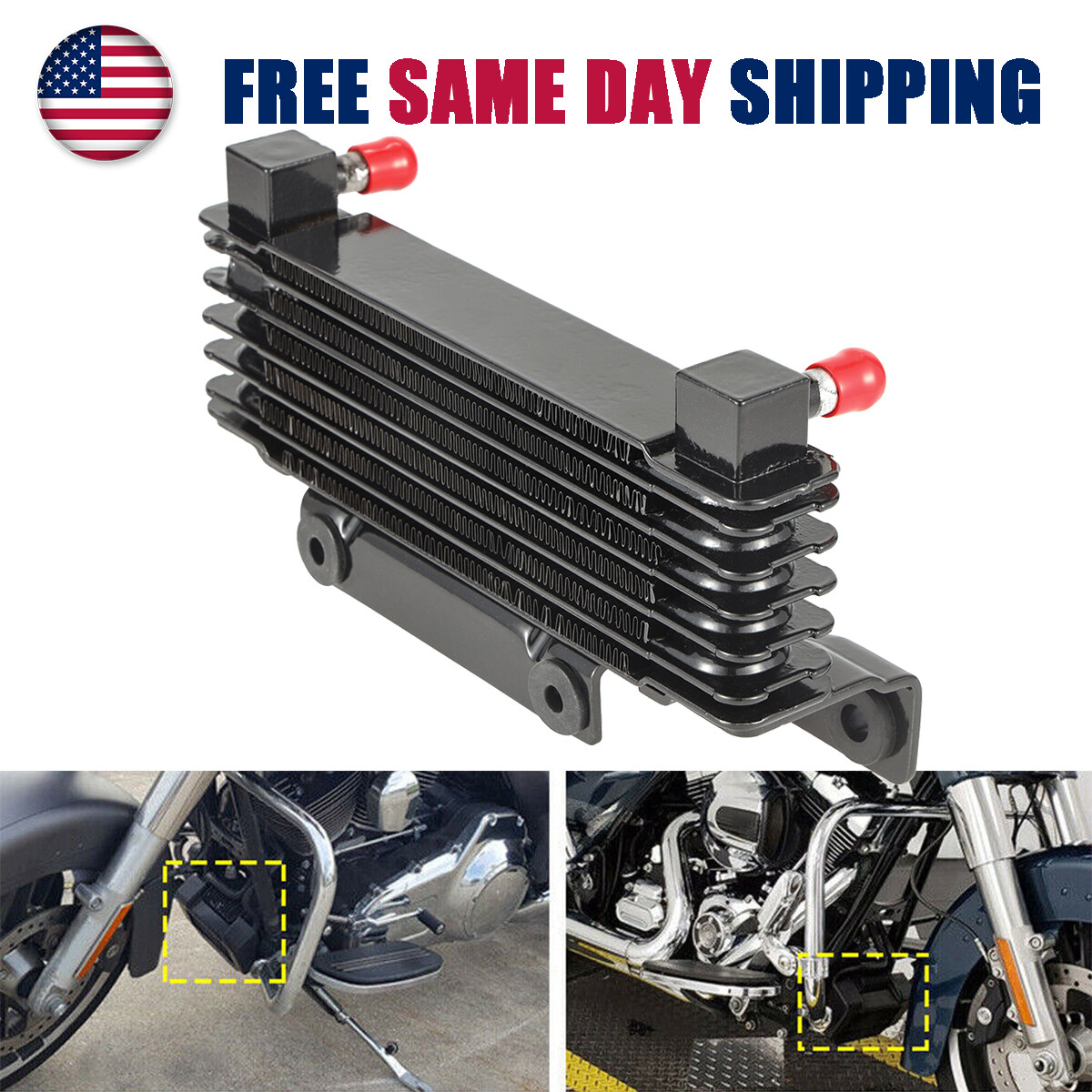 Cooler Radiator For Harley Touring Road King Flhr Electra Glide Flht 2009-16