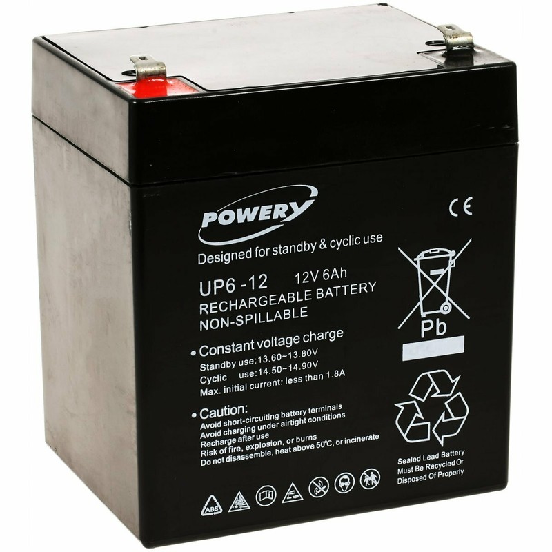 Powery Blei-Gel Akku 12v 6ah FÃ¼R Apc Back-Ups Bf500-Gr 12v 6ah/72wh Lead-Acid Sc