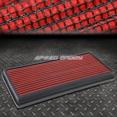 ДЛЯ 97-06 JEEP WRANGLER КРАСНАЯ МНОГОРАЗОВАЯ/МОЮЩАЯСЯ ВСТАВНАЯ ПАНЕЛЬ ВОЗДУШНОГО ФИЛЬТРА