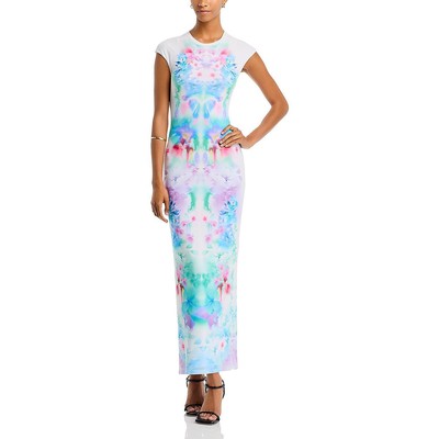 AFRM Womens Cody White Floral Maxi Long T-Shirt Dress XL BHFO 4489
