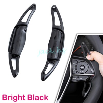For Toyota Glossy Black Steering Wheel Gear Shift Paddle Extension Accessories