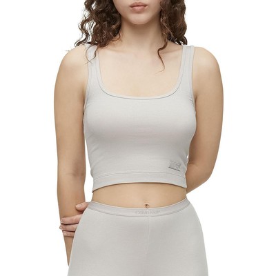 Пижамы Calvin Klein, женская серая укороченная майка для сна без рукавов, L BHFO 0979
