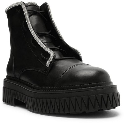 Женские ботинки Schutz AMIRAH из черной кожи, размер 7,5, средний (B,M), BHFO 9326