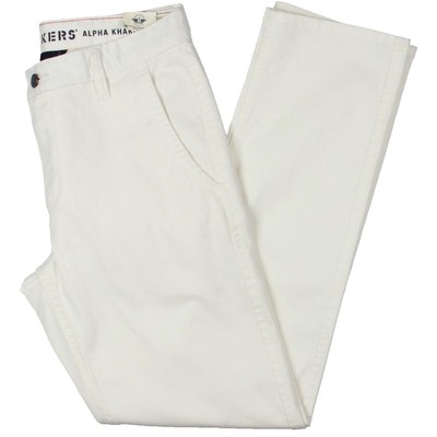 Мужские белые брюки Dockers Season Tech Slim Fit Md-Rise цвета хаки 32/32 BHFO 2089