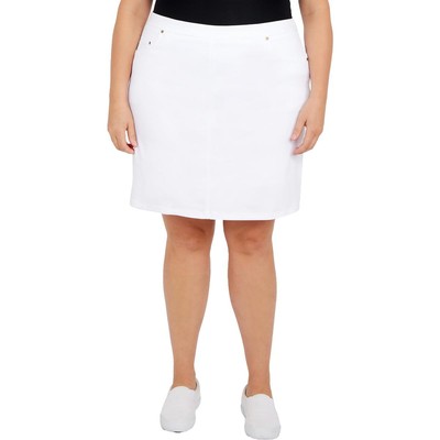 Женские белые стрейчевые шорты Skort Plus Hearts of Palm 18W BHFO 3068