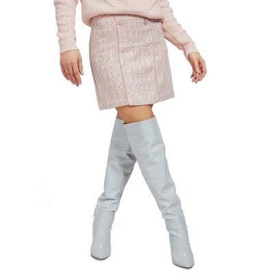 

Женская розовая твидовая офисная мини-юбка Guess Gisele  BHFO 5300, Girly pink boucle combo