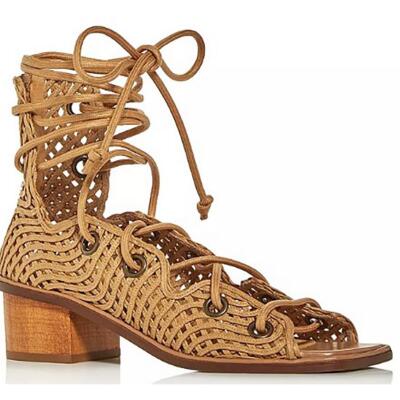 

Stella McCartney Womens Faler Tan Gladiator Sandals 37 Medium (B,M) BHFO 7803, Cognac, Faler