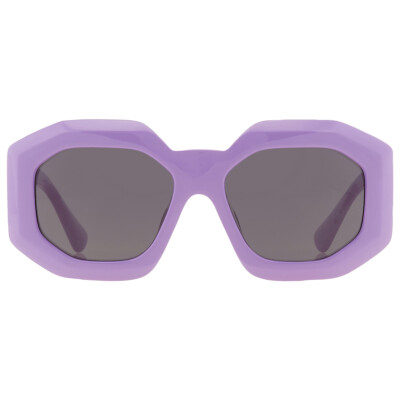 Pre-owned Versace 0ve4424u -536687 Lilac Sunglasses In Gray