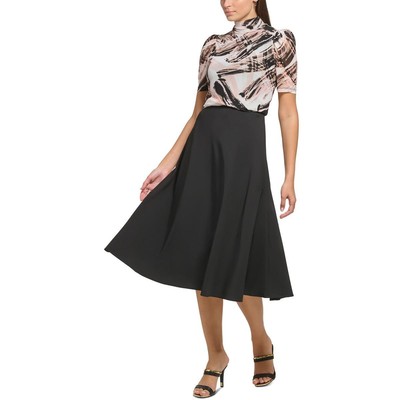 DKNY Женская черная офисная деловая рабочая одежда Юбка миди Petites PXS BHFO 5293