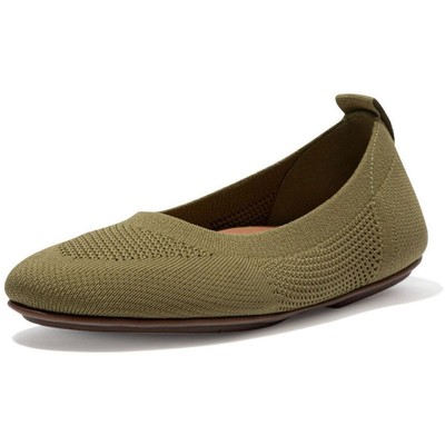 Женские балетки Fitflop Allegro в тон зеленого цвета 6, средние (B,M) BHFO 2165