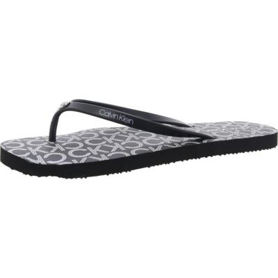 Calvin Klein Womens Sarmina Casual Monogram Thong Flip-Flops Sandals BHFO 1789