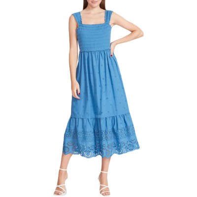 

Женский синий повседневный сарафан миди без рукавов Betsey Johnson  BHFO 5486, Federal blue