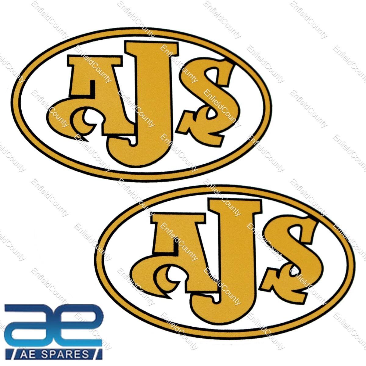 For AJS Classic Motorbike Cycle Bike Decals Stickers Size 84mm x 51mm  