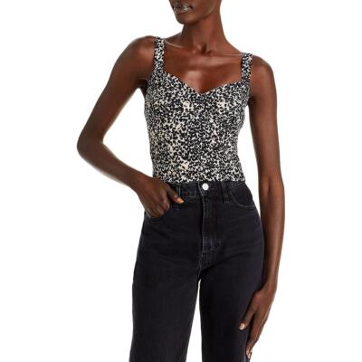 BCBGMAXAZRIA Женская укороченная модель без рукавов с животным принтом BHFO 3407