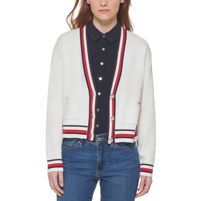 Женский повседневный кардиган на пуговицах цвета слоновой кости от Tommy Hilfiger, M BHFO 7234