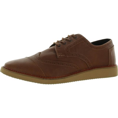 

Мужские коричневые кожаные оксфорды Toms Brogue с открытой строчкой 12 Medium (D) BHFO 5675, Brown full, Brogue