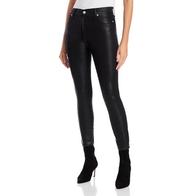 7 For All Mankind Женские черные джинсы-скинни с высокой талией и покрытием по щиколотку 30 BHFO 3027