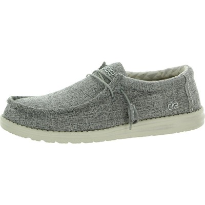 

Мужские повседневные и модные кроссовки Wally Linen Grey Hey Dude 9 Medium (D) 2107, Iron, Wally Linen