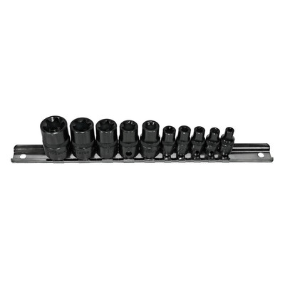K Tool International 22870 K Tool International 10-PIECE EXTERNAL TORQ SOC SET