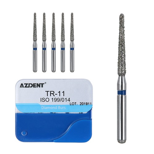 100piezas 20tipos Fresas de diamante medianas dentales FG 1.6 mm Bur BR/TR/TF/EX