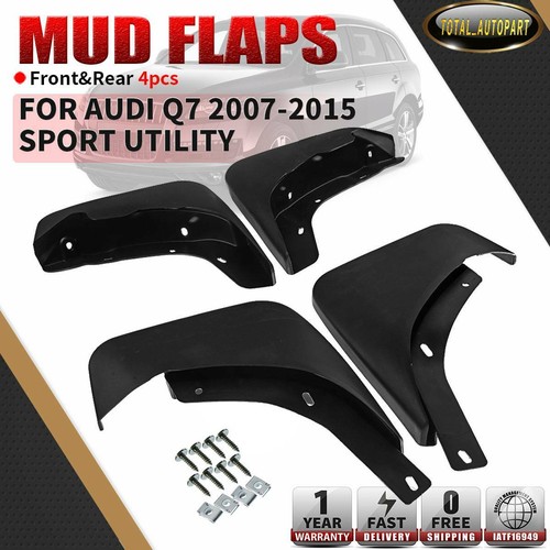 4x RH + LH Splash Guards Mud Flaps Mudguards Molded for Audi Q7 2007-2015 | eBay