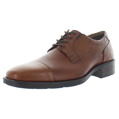 Johnston & Murphy Mens Lancaster Tan Dress Oxfords Shoes 12 Medium (D) BHFO 0435