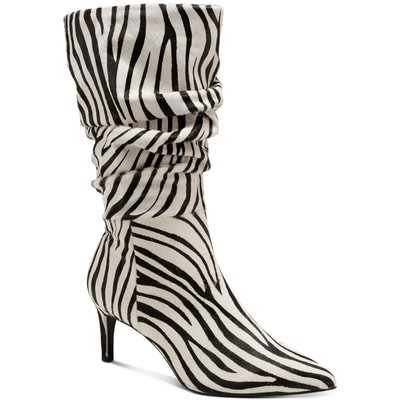 

Alfani Женские полусапожки Lissa B/W из ворса до середины икры Обувь 10 Medium (B,M) BHFO 8423, Zebra