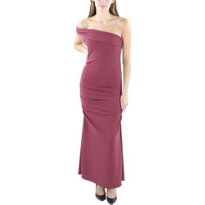 24seven Comfort Apparel Женское красное текстурированное макси-платье с рюшами S BHFO 0684