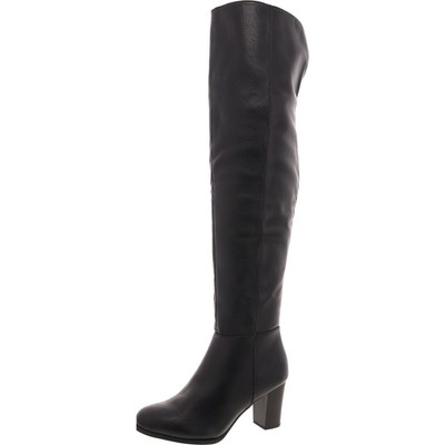 New York & Company Womens AMORY Faux Leather Casual Thigh-High Boots BHFO 7364