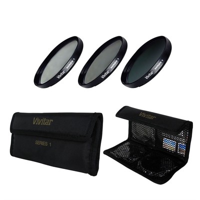 Vivitar 58mm UV CPL ND8 3 Piece Multi Coated Filter Kit