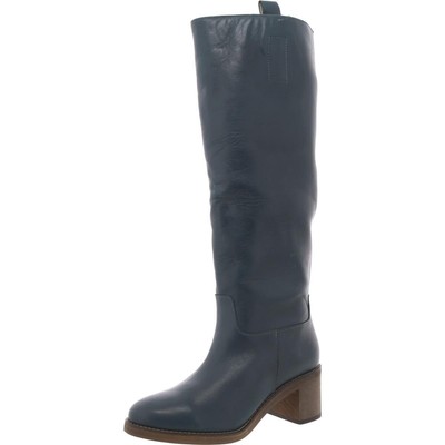 Женские сапоги до колена из зеленой кожи Free People, размер 38, средний (B,M), BHFO 3666