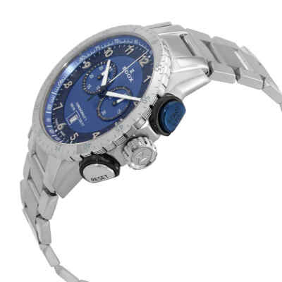 Pre-owned Edox Chronorally 1 Chronograph Quartz Blue Dial Men's Watch 10114 3nbu Bu