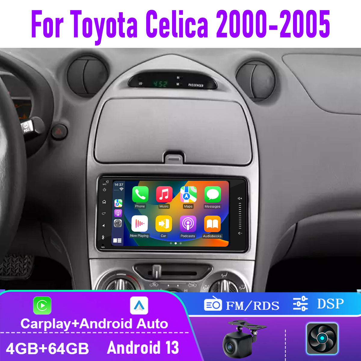 Apple - しい@ For Toyota Tundra Sequoia Apple CarPlay Android 13 Car