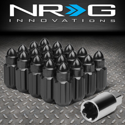 NRG INNOVATIONS LN-LS500BK-21 M12X1.5 20ШТ 50 ММ ТОРЦЕВАЯ ГАЙКА В ФОРМЕ ПУЛИ + КЛЮЧ