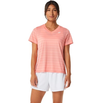 

Женская теннисная одежда ASICS COURT STRIPE с короткими рукавами 2042A264, 2042A264