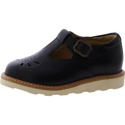 Регулируемая мягкая стелька из черной кожи для девочек Young Soles Mary Janes 24 BHFO 7524
