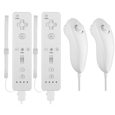 Remote Wiimote Nunchuck Controller Set Combo for Nintendo Wii/Wii U Game Console