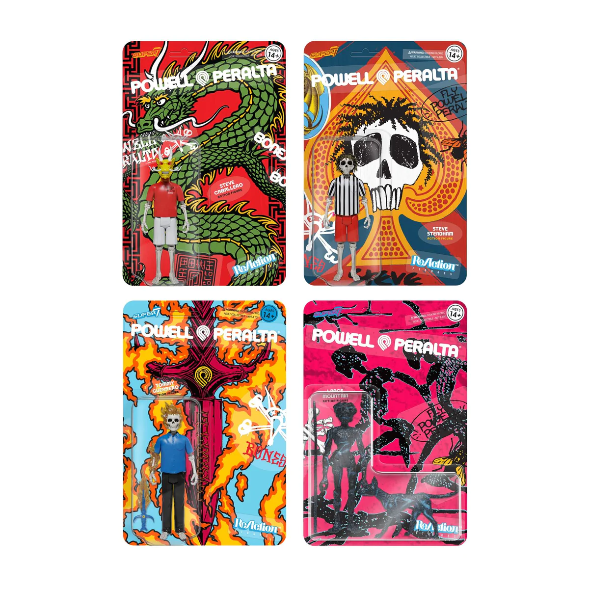 super 7 powell peralta Bones Brigade Wave 1 and 2 including  sold out Tony Hawk