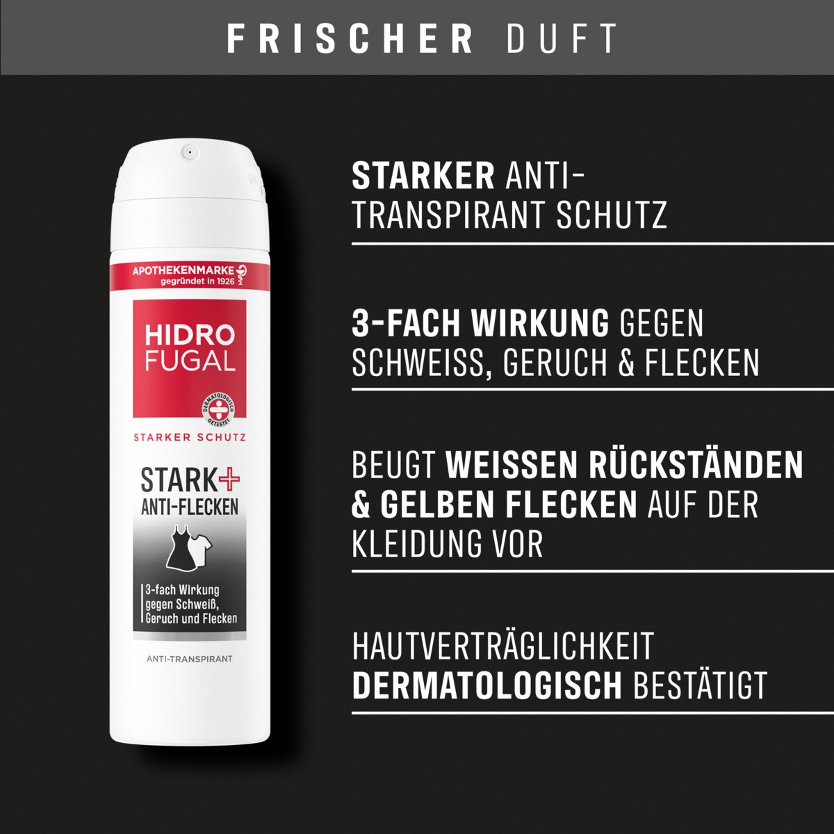 HIDROFUGAL Deo Stark + Anti-Flecken Spray 3x150ml - Bild 3 von 8