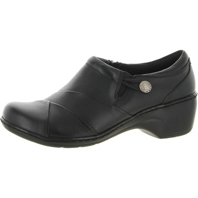 Женские черные кожаные сабо без шлепанца Clarks 8 Medium (B,M) BHFO 8234