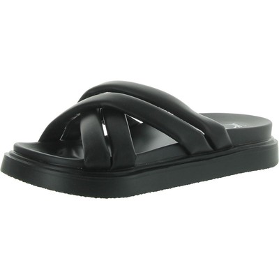 Sugar Womens Fabio Black Footbed Slide Sandals Shoes 10 Medium (B,M) BHFO 5723