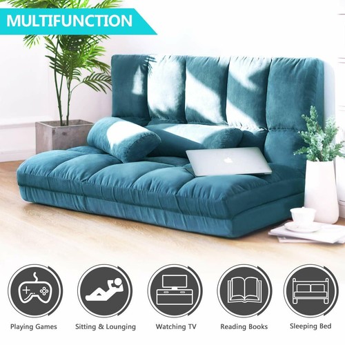 Double Chaise Lounge Sofa Chair Floor Couch Adjustable