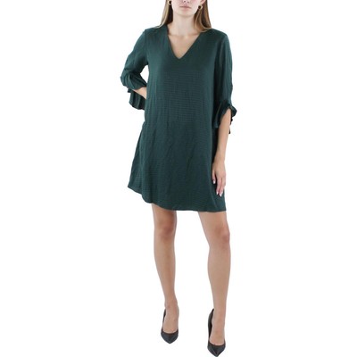 Женское зеленое мини-платье Calvin Klein из однотонной вискозы 6 BHFO 5070