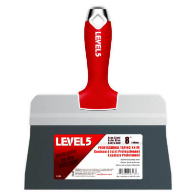 LEVEL5 Taping Knife Big Back Blue Steel 8'' Paint Scraper | 5-180