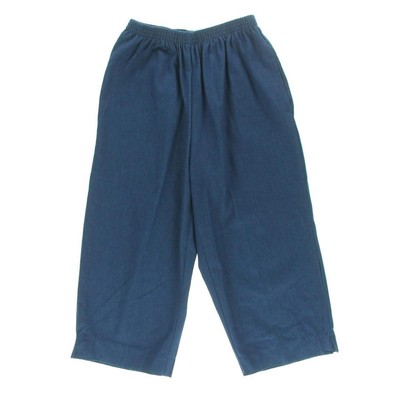 Alfred Dunner Женские джинсовые брюки-капри из шамбре на плоской подошве спереди, 6P BHFO 2715