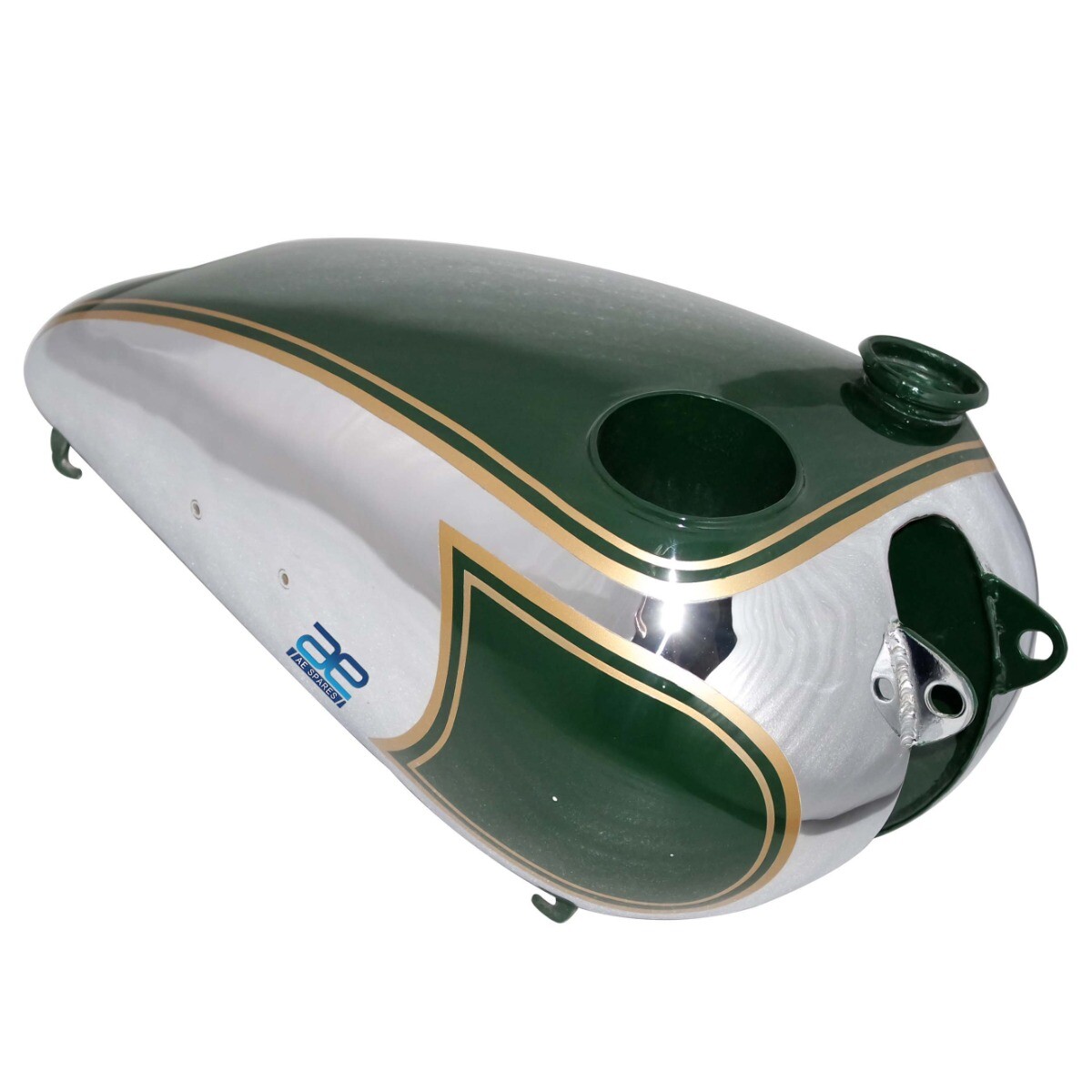 BSA C10 C11 250 Silver Chrome plated Petrol Fuel Gas Tank with 120 MPH Speedometer & Cap  